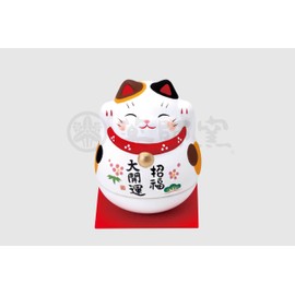 Yakushi Kiln Nishiki Okiagari Great Lucky Lucky Neko (Mike)