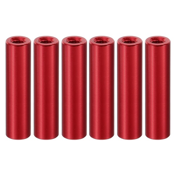 PATIKIL 6pcs M3 Metal Threaded Standoff Spacer Nuts, Round Aluminum