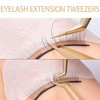 SEEDEW Tweezer Eyelash Extensions 1 PCS Stainless Steel Curved Pointy