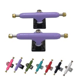 Leefai Pro Fingerboard Trucks (Axles) 34 mm G3 7 Colours Hanger Inverted Style Pro Mini Finger Skateboard Truck with Single Axles and Pivot Cups Hanger Colour (Purple)