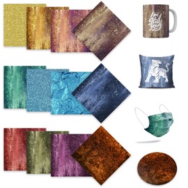 LUCKIGUCK Infusible Transfer Ink Sheets 12 Pieces on T-Shirt and Cup (30.5 x 30.5 cm)