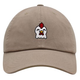 JPAK Chicken Premium Dad Hat Embroidered Cotton Baseball Cap Hen Chick Khaki