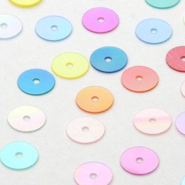 Sequins & Spangles Gradient Flat Round 6mm Dark Blue 5 Gram (about 500 Pcs) for Garment, Crafts, Decoration