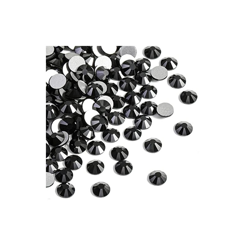 Beadsland 576pcs Flat Back Crystal Rhinestones Round Gems for Nail