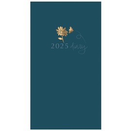 2025 Slim Week To View Botanical Butterflies & Rabbit WTV Personal Diary Planner (Rabbit Green)