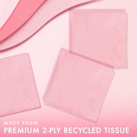 Creative Converting Party Tableware 2-Ply Beverage Napkin, Party Supplies, One Size, Classic Pink, 50