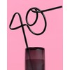 xo, Fetti 40th Birthday Straw, Black XL | Forty and