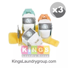 Wascomat 3PK OEM Brand New 3 Way Water Valve 220V For Wascomat # 823678 Free Shipping