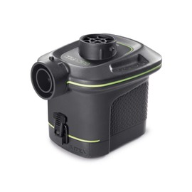 INTEX 66638E QuickFill Battery Pump: Inflates and Deflates Air Mattresses, Kayaks, Boats – Includes 3 Interrconnecting Nozzles – Sleek and Compact Design – 420 L/Min Air Flow – Indoor and Outdoor Use | Intex