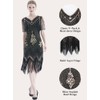ELFIN 20s Dresses Flapper Dress Women's Fringe Sequin Dress 20s