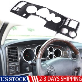 car-attention Carbon fiber ABS Dashboard Instrument Panel Cover Trim For Toyota Tundra 2007-13