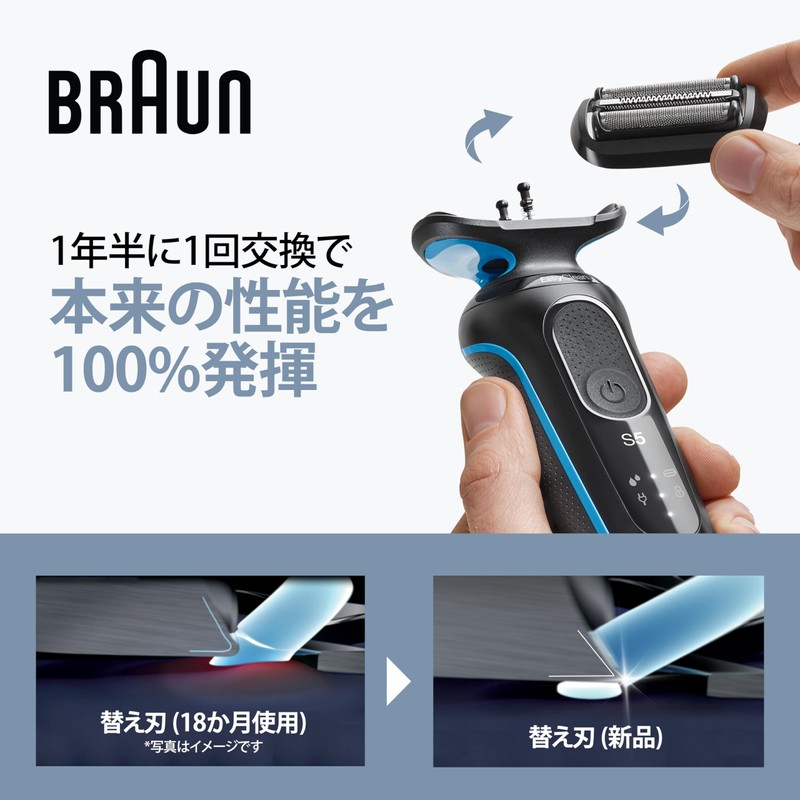 Brown Shaver Blade Series 5 F-C53B Black 2 Pack