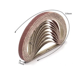 40 Pcs Belt Sander Replacement Belt Sandpaper Sanding Belt Polishing Belt Sander Replacement Sanding Grit Size 40# 60# 80# 120# 10mm x 330mm