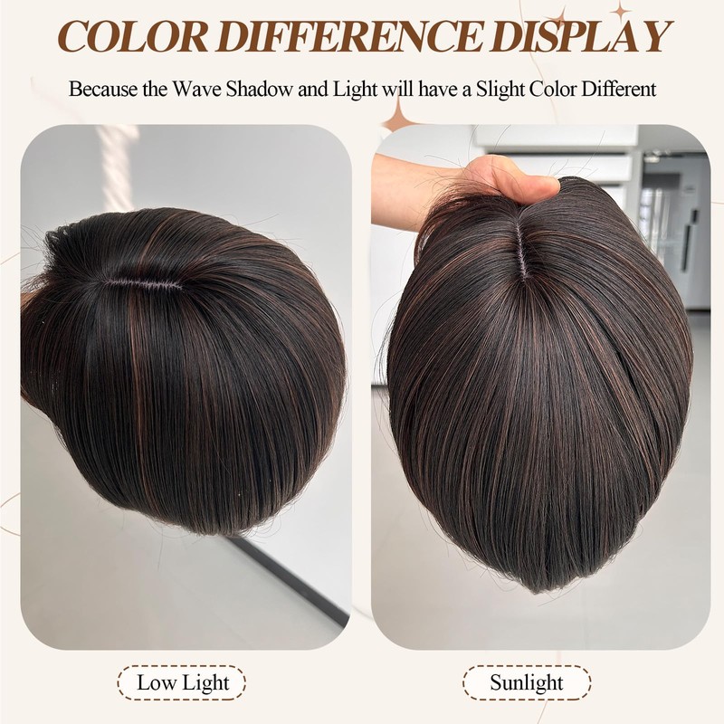 Oseti Hair Topper Hair Toppers for Women Short Bob Hair