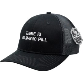 Peerless Embroidery There Is No Magic Pill Trucker Mesh Snapback Black/Charcoal