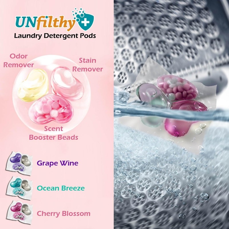  UNfilthy Concentrated Cherry Blossom Laundry Pacs (30)