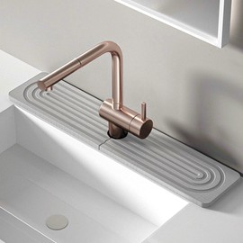 Stargaz Faucet Mat For Kitchen Sink，Sink stone quick dry around faucet,Stone Faucet Mat for Kitchen Sink Splash Guard Sinks Stones Quick Dry Around Faucets Stones Drying Mats Bathroom(15.8”×3.9”)