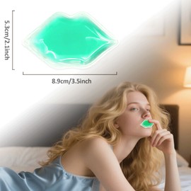Soothing Lip Gel Ice Pack - Reusable Cooling Gel Pads for Lip Comfort & Swelling Relief, Portable Design for On-The-Go Use (Teal)