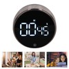 Kitchen Timer Rotating Silent Magnetic Suction Kids Study Timer LED