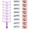 Reusable Eyebrow Stencil Kit with 8 Different Shapes Eyebrow Templates,
