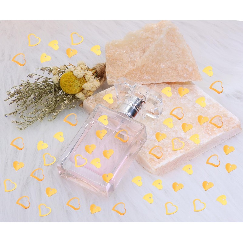 ONLYKXY 1200Pcs Love Heart Shaped Confetti, Table Wedding Decoration, Glitter