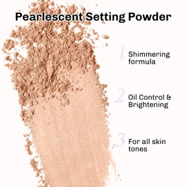 GEUUFEA Face Powder Makeup, Shimmering Setting Powder, Oil Control Loose Powder, Matte Highlighter Makeup, Long Lasting Waterproof Concealer Setting Powder for All Skin Tones