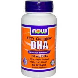 Now Dha MASTICABLE for Children 100Á Mgrs of Dha 60Á Pearls, 1 Units