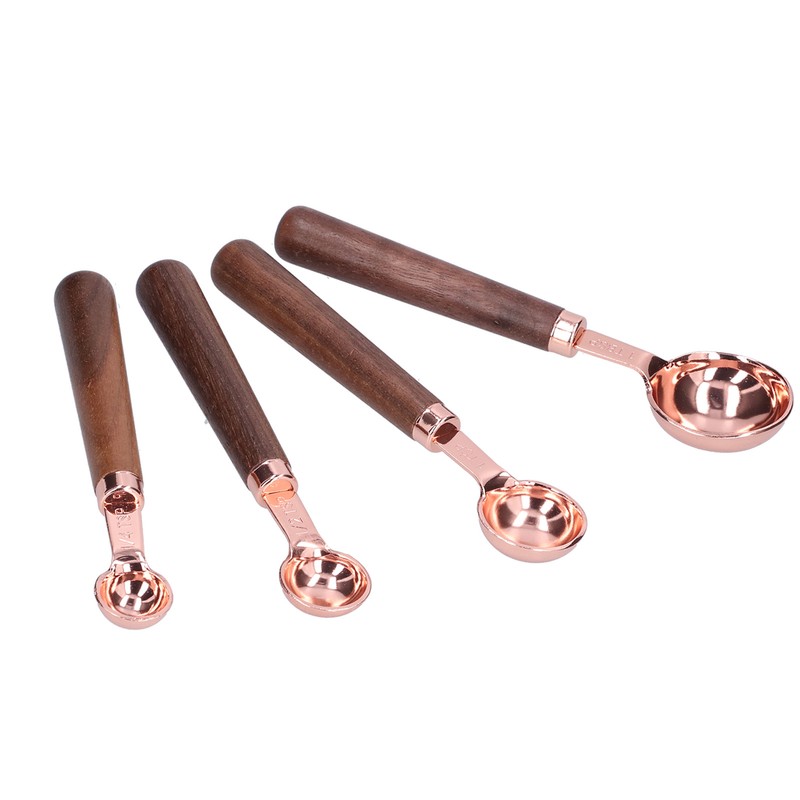 4pcs Rose Gold Measuring Cup with Scale Stainless Steel Measuring