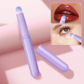 Portable Lip Brush Lip Smudge Multi-purpose Makeup Brush Purple 10ea