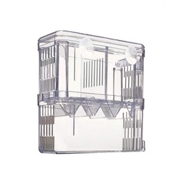 in-Tank Aquarium Breeder Box for Fish Tank, Breeding Incubator for Small Fish Hatchery, Acrylic Divider for Shrimp Clownfish Aggressive Fish Injured Fish, Can Connect Air Pump (Small)