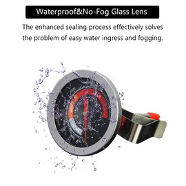 2 Inch Thermometer Replacement for Big Green Egg, BGE Temperature Gauge for Big Green Egg,Grill Dome, Char Griller Kamado, Stainless Steel 150-900°F with No-Fog Glass Lens