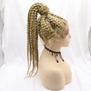 xiweiya Light Blonde Lace Front Wig Dutch Braided Wig 8xTwist