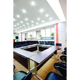 Jesco Lighting TM5510CHWH 5-Inch Aperture Line Voltage Trim Recessed Light, Aperture Cone, Chrome Finish with White Trim