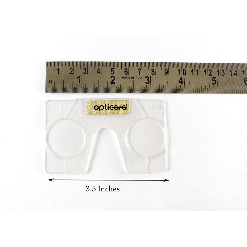 Opticard 2 Piece Magnifier in Wallet Size for Reading +2.00