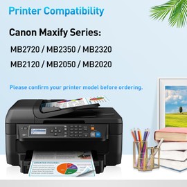 CLYWENSS 8 Pack 1200XL Ink cartridges Replacement for Canon PGI-1200XL PGI1200 XL Compatible to MAXIFY MB2720 MB2020 MB2120 MB2320 MB2050 MB2350 Printer (2Black, 2Cyan, 2Magenta, 2Yellow)