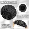 Gorros de ducha con forro de rizo, impermeable, reutilizable, triple