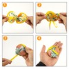 4 Pcs Round Foldable Hand Fans, 4 Styles Handheld Fans