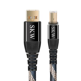 SKW Audiophiles USB Printer Cable USB A to USB B High Speed Cable 6.5ft / 2M