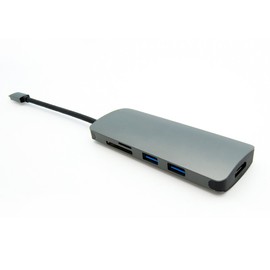 Fuji Labs USB 3.1 Type-C 6-in-1 Hub Adapter, to 2 USB 3.0, MicroSD, SD/MMC, HDMI, USB-C