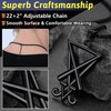 FaithHeart Satan Necklace for Male Punk Gothic Jewelry Satanic Symbol