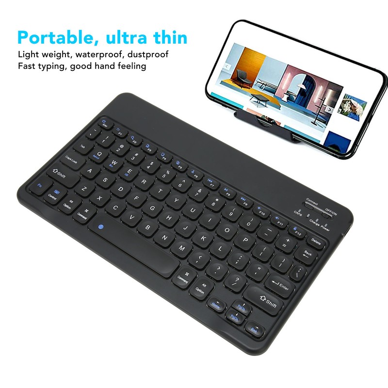 10in Wireless Bluetooth Keyboard Ultra Thin Stable Connection Quiet Waterproof