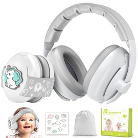 Dancial Baby Earmuffs, 24 dB, Improved Baby Headphones for Noise Cancellation, Safe/Soothing Hearing Protection, Ideal for Travel, Beige, One Size, beige