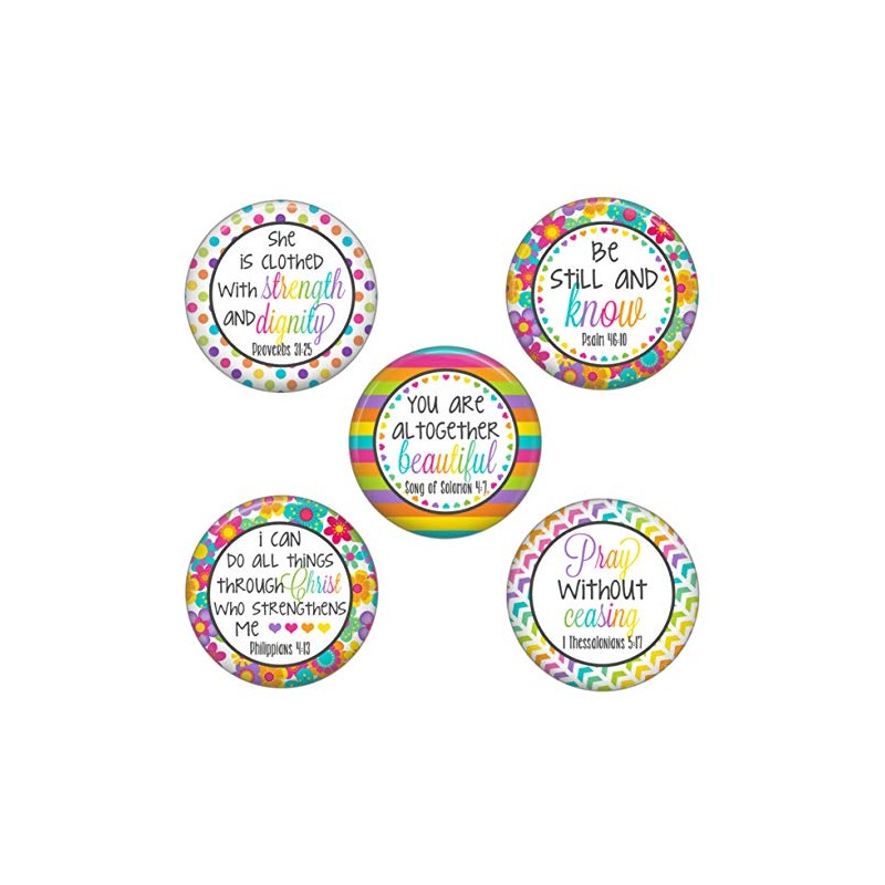 Locker Magnets for Girls Christian Inspirational Theme (Be Still and