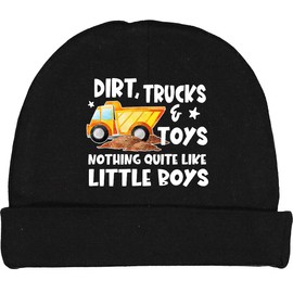 inktastic Dirt Trucks and Toys Nothing Quite Like Little Boys Baby Beanie Hat Small Black 3b18b