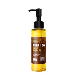 Frikin Pure 100 Golden Jojoba Oil Unrefined Cold Pressed Organic, 1 Piece, 100ml / 프리킨 퓨어100 골든 호호바오일 비정제 냉압착 유기농, 1개, 100ml