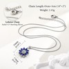 RANDES Sunflower Necklaces for Women 925 Sterling Silver Dainty Blue