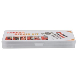 Thread Repair Kit, M7 Thread Repair Insert Kit Helicoil Insert Tool Steel Tap Drill with Transparent Plastic Box Hand Tool Set for Auto Repairing
