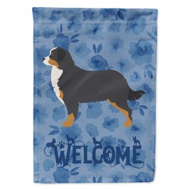 Caroline's Treasures CK6146CHF Bernese Mountain Dog Welcome House Flag Large Porch Sleeve Pole Decorative Outside Yard Banner Artwork Wall Hanging, Polyester, House Size, Multicolor