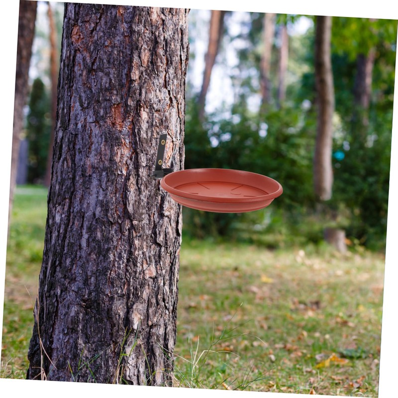 WOONEKY Whimsical Bird Feeder Bird Bath Bowl Tree Mounted for