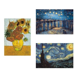 MISITU Smallest Puzzle 150 Pieces for Adults Mini Puzzle Challenging Van Gogh Painting Puzzles, Pack of 3